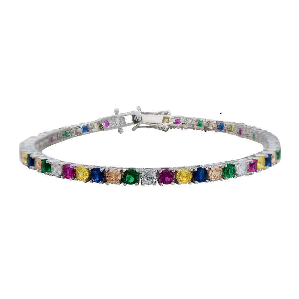 Wholesale Jewelry Iced Out Bling VVS Moissanite Diamonds 14K Gold Plated 3MM Tennis Bracelets Chain