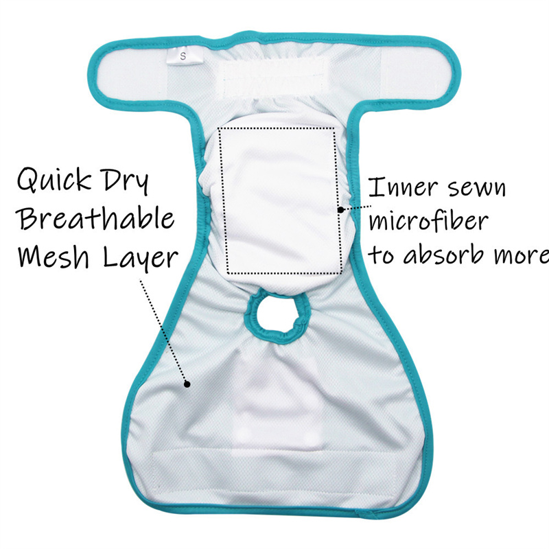 Female Dog Cloth Diaper Solid Color Doggy Panties - Breathable & Comfortable Pet Underwear for Small to Medium Canines