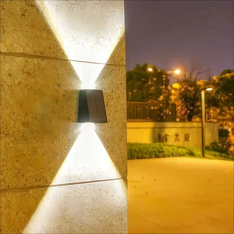 Solar Outdoor Wall Light Up DownWaterproof Outdoor Lamp Wall Sconces Lights for Garage Garden YardW251106