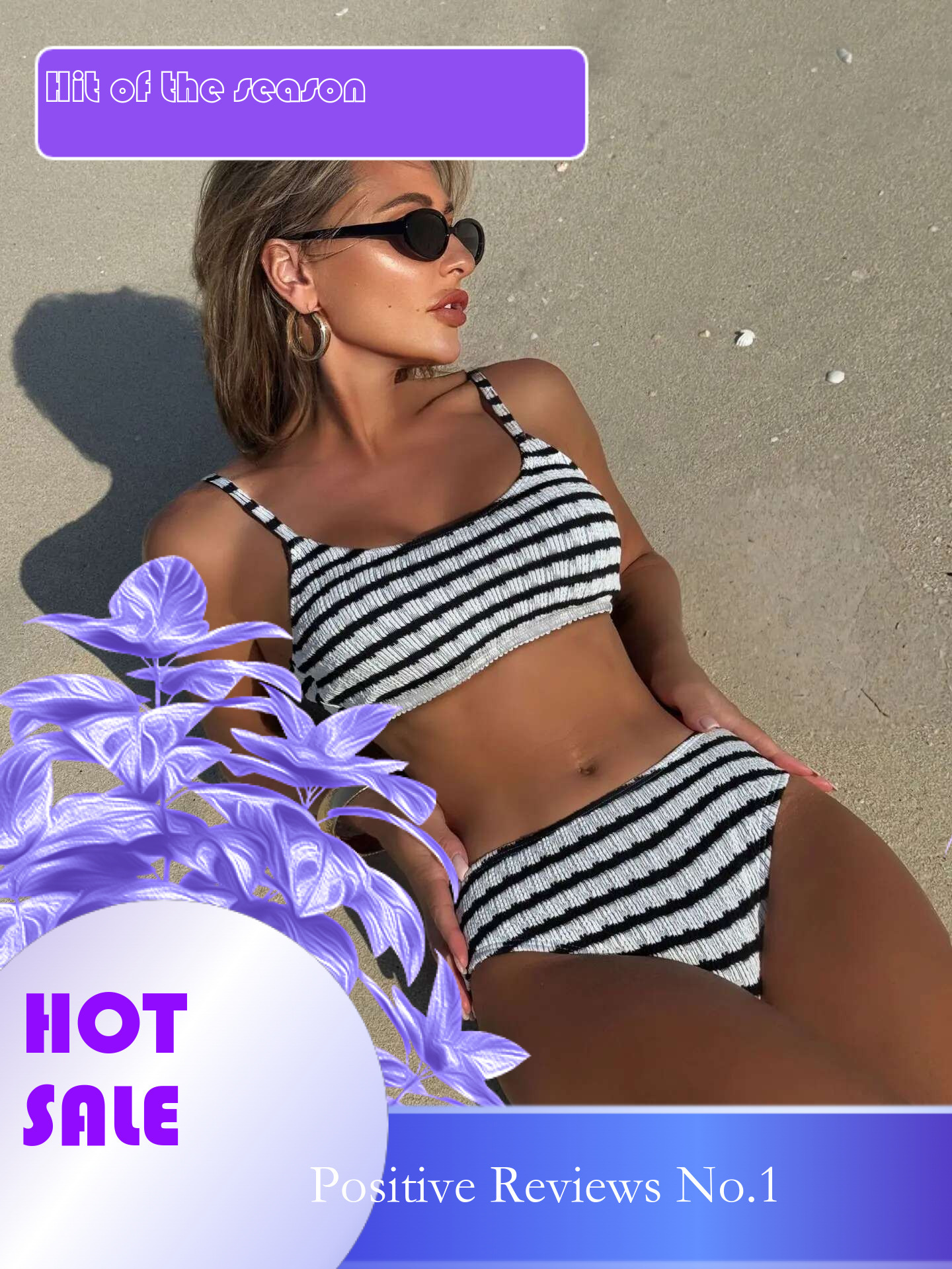Dongdumaoyi Sexy White Black Striped Bikini Set Women Halter Push Up High Waist Swimsuit Beach Swimming Bathing Suit Two Piece Swimwear