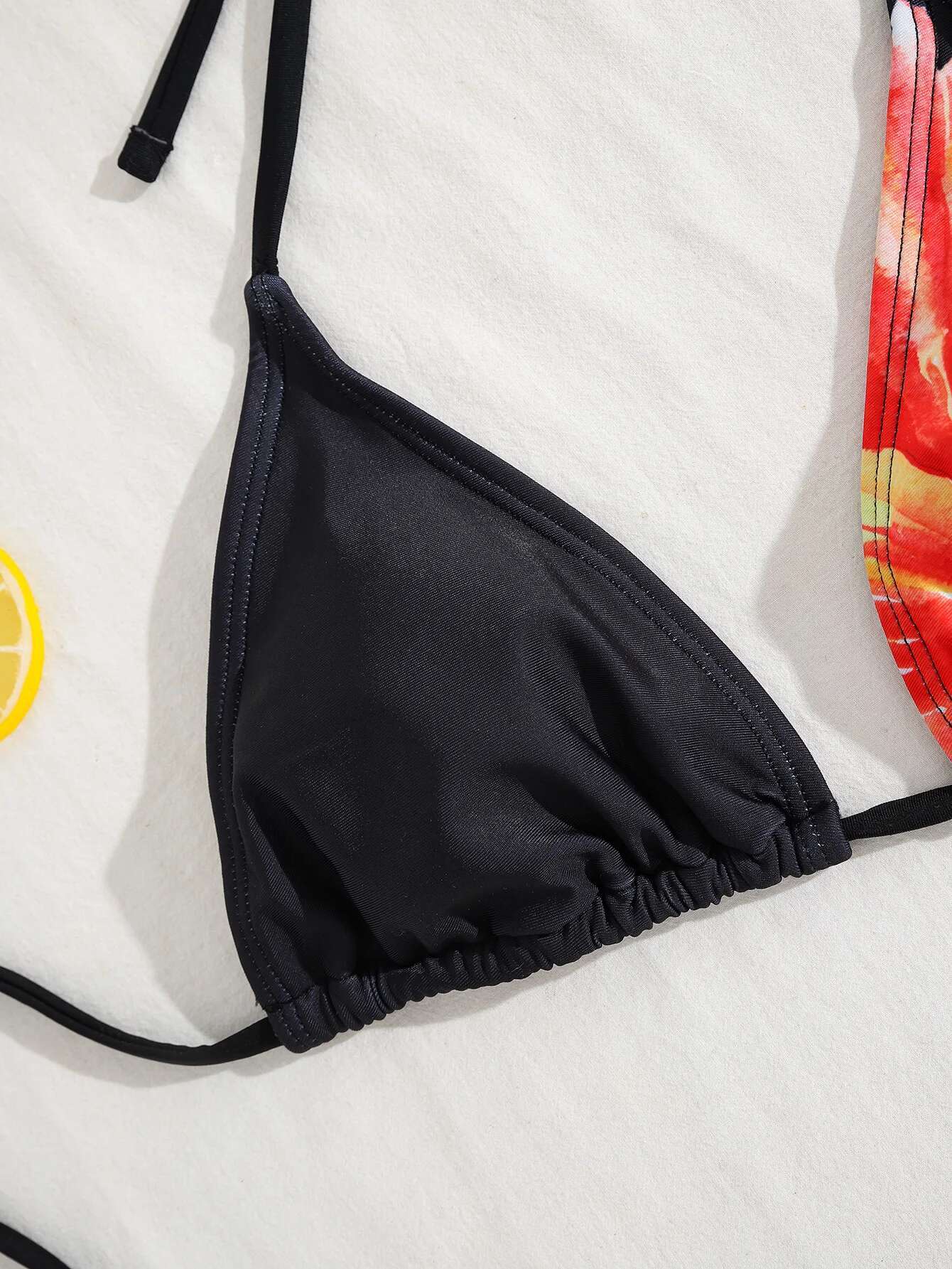 Dongdumaoyi Sexy Black Floral Print Bikini Set Women Drawstring Pleate Mesh Skirt Piece Swimsuit Summer Bathing Suit Holiday Swimwear