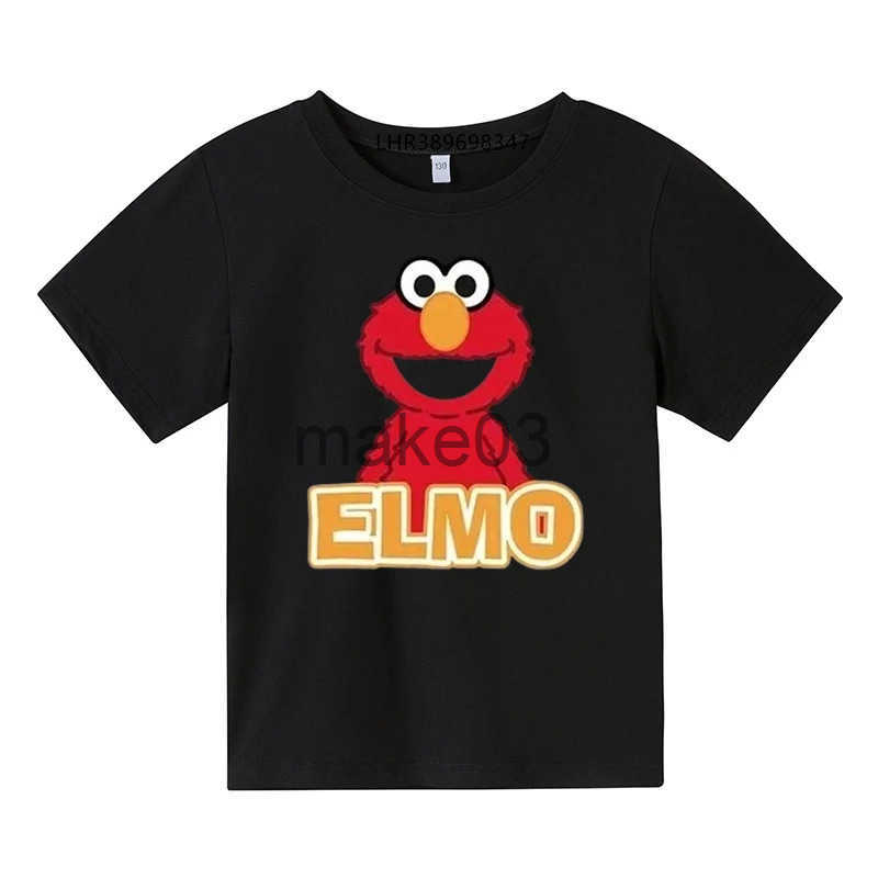 ELMO fashion suitable childrens round neck top T-shirt for boys and girls aged 3-12 casual children summer short sleeved shirt J250403