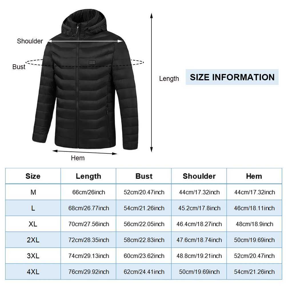15 Areas Heated Jacket USB Mens Womens Winter Outdoor Electric Heating Jackets Warm Sports Thermal Coat Clothing Heatable VestT251107