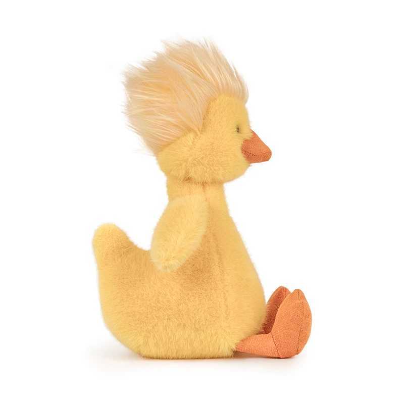 26cm Funny Yellow Duck Plush Toy Homemade hairstyle Duck Plush Doll for Boys And Girls To Accompany Sleeping Gifts Brithday Gift C251107