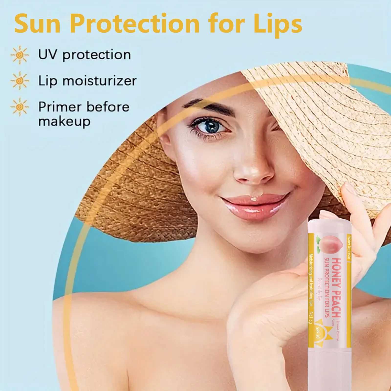 Peach and Banana Sunscreen lipstick SPF 30 UVA Protects lipstick Colorless lipstick W250407