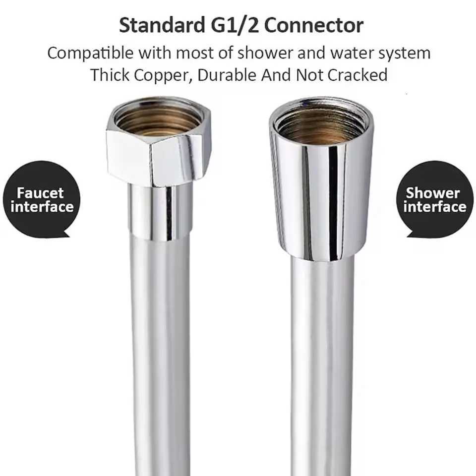 New 15/2/ High Pressure Shower Hose Plumbing for Bathro Accessories PVC ible Handheld Anti Winding GI/2 Universal Hose Y251107