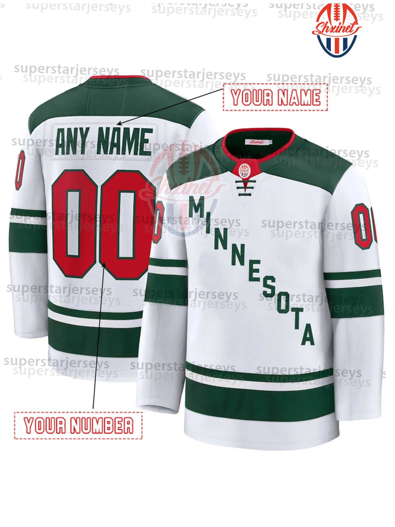 Personalized Custom Kirill Kaprizov 25th Anniversary Jersey Matthew Boldy Brock Faber Marc-Andre Fleury Marcus Foligno Zuccarello Eriksson Ek