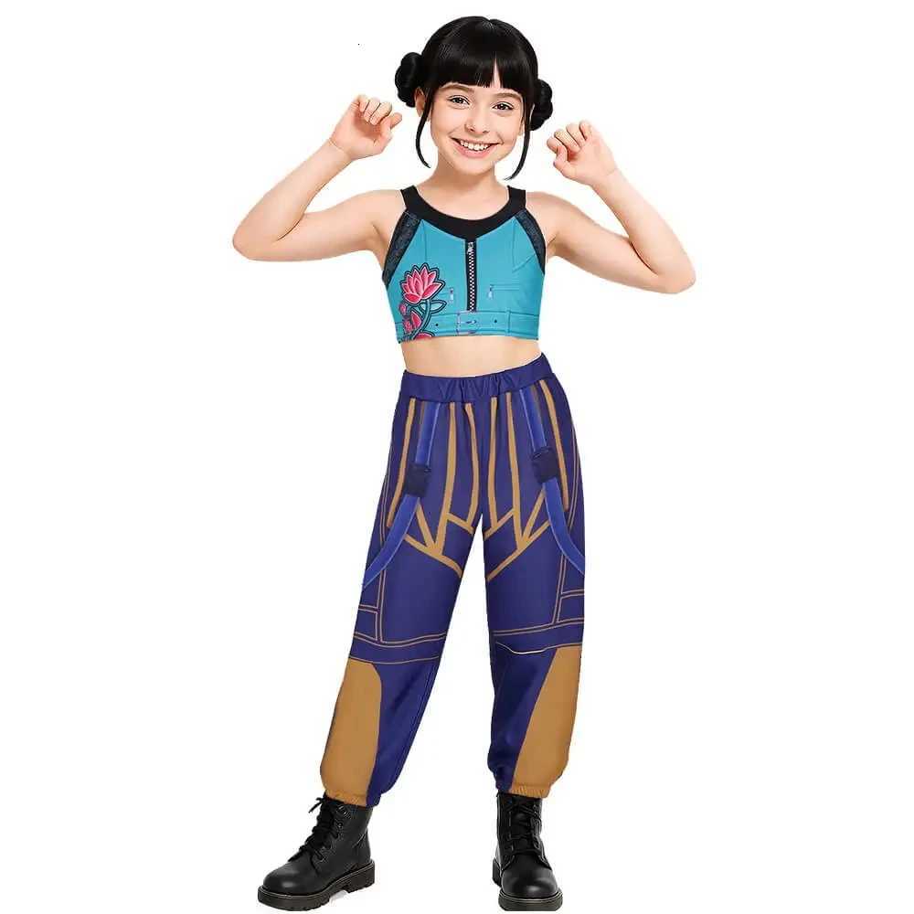 Kids Kpop Demon Hunters Rumi Zoey Mira Cosplay Huntrix Costume For Girls Clothes Group Idol Roleplay Halloween Carnival Suit W251107