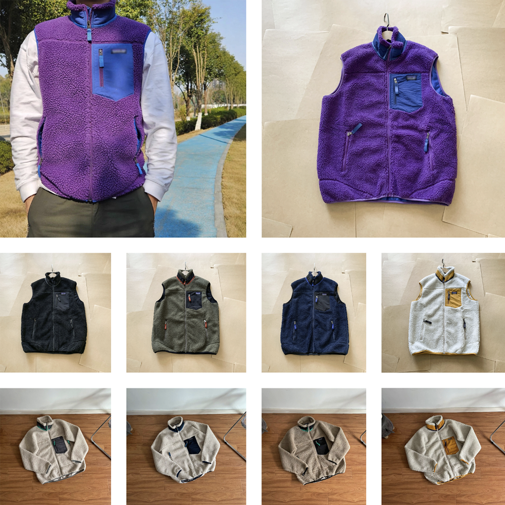 Designer Fleece Jacket Men's Outdoor Windproof Hiking Jacket Imitation Lamb Wool Stand Collar Zipper Fleece Jacket Polar Fleece Warm Couple Coat Unisex P1