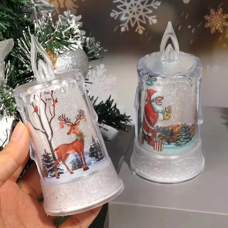 Flameless Led Candle Christmas Electronic Candles Santa Claus Tealight Flickering Battery Operated Lamp Christmas Wedding Decor W251107