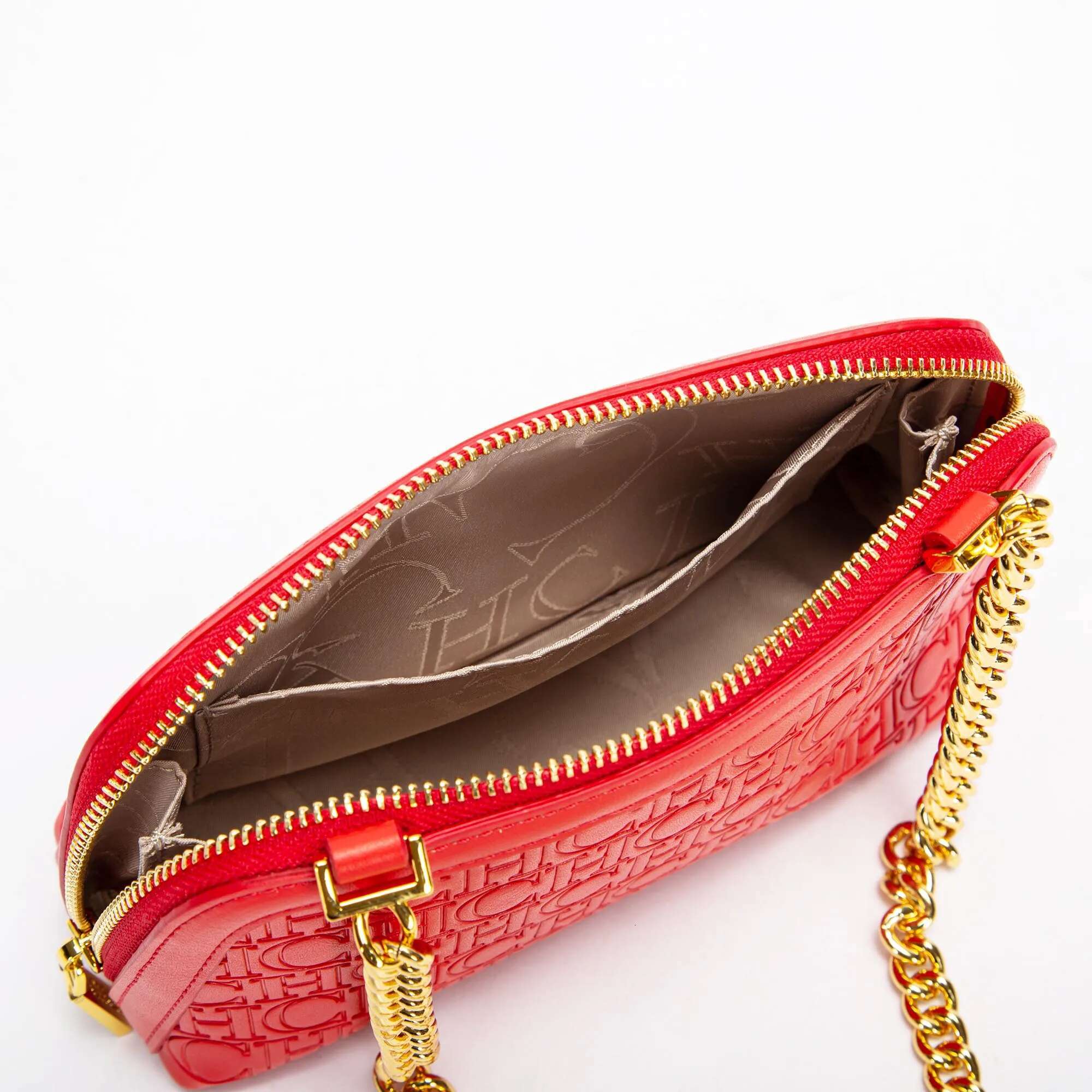 CH Premium Fashion Shoulder Letters Print Design Women's Crossbody Pure Colour Versatile Zipper Dumpg Bag