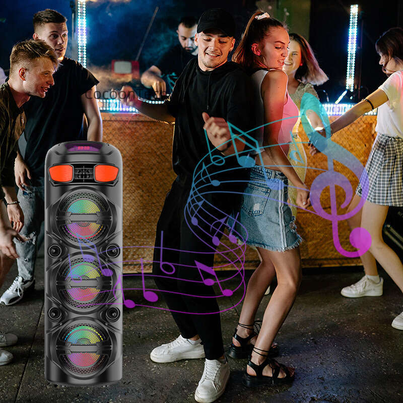 ZQS6301 new private model 6-inch color light Bluetooth speaker indoor party scary ghost karaoke sound system