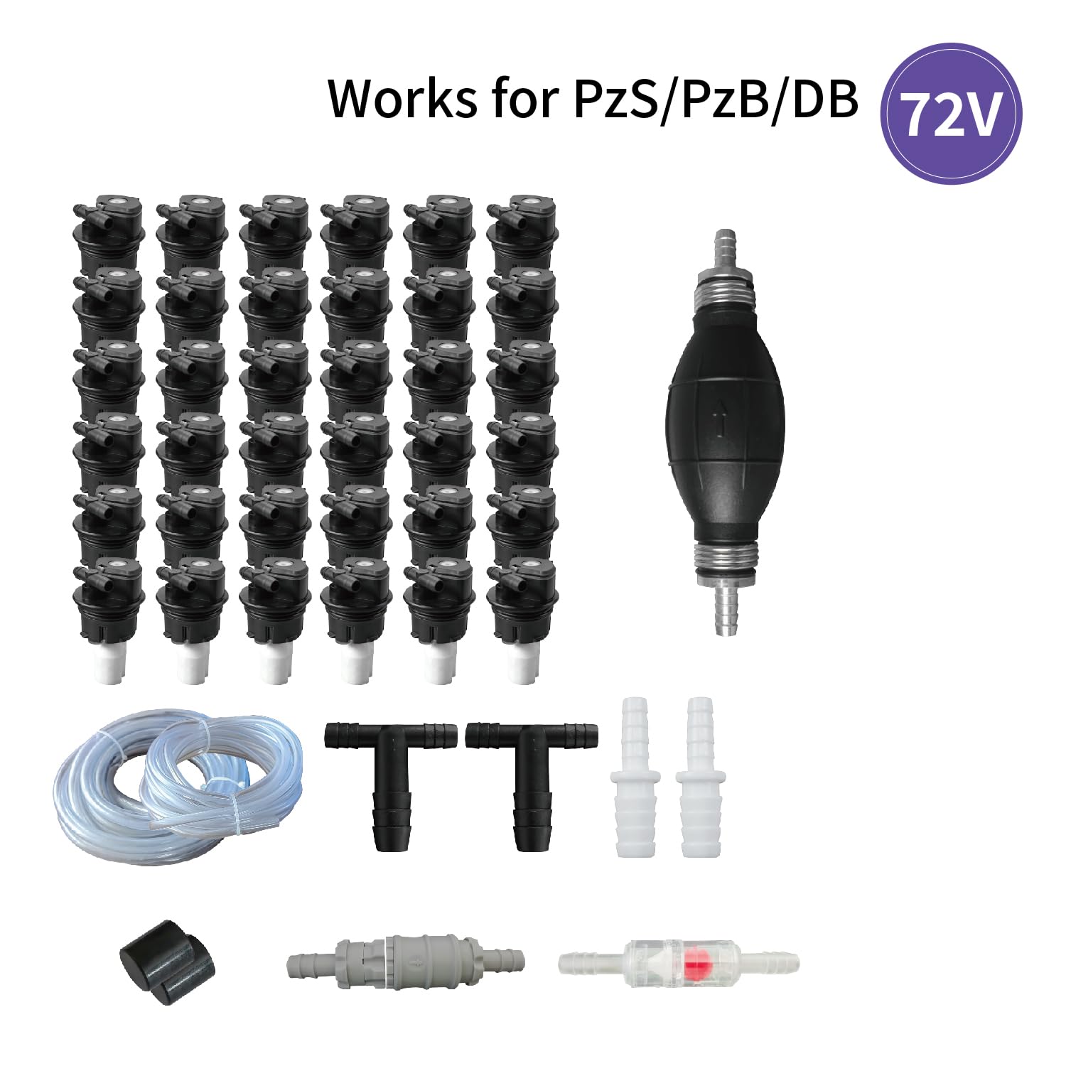 72V Battery Watering System - Forklift Battery Watering System 72V- Golfcart Battery Watering Filler