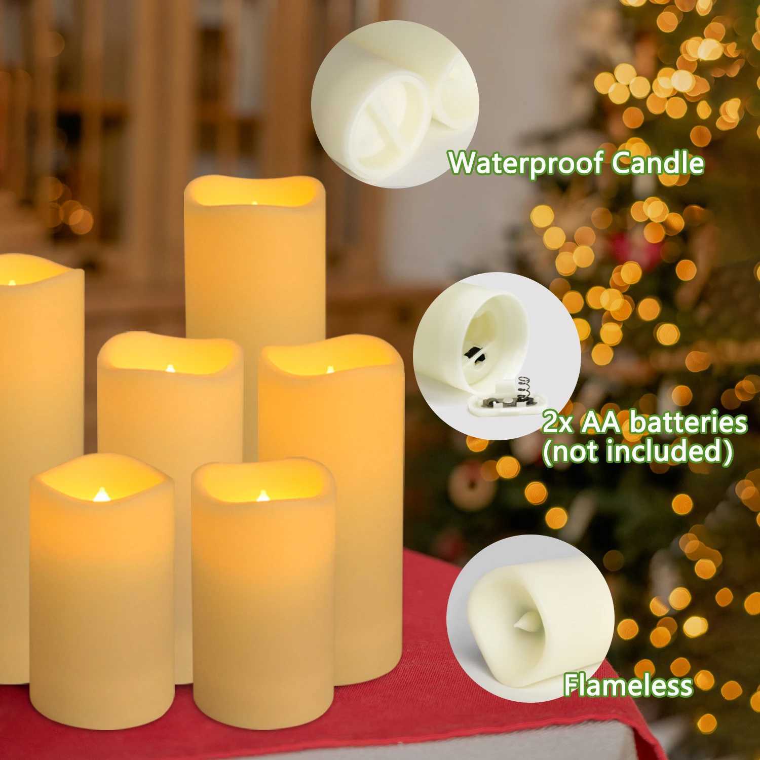 4-144 units/set of waterproof indoor flameless LED candle lights Christmas home decoration wedding holiday decoration W251107