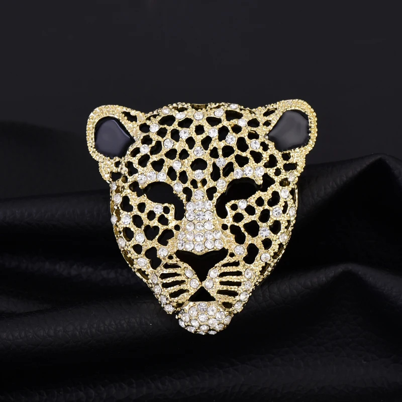 Full Panther Head Brooch Retro Hollow Mens Suit Animal Corsage Women Sweater Pin Brooches 251107