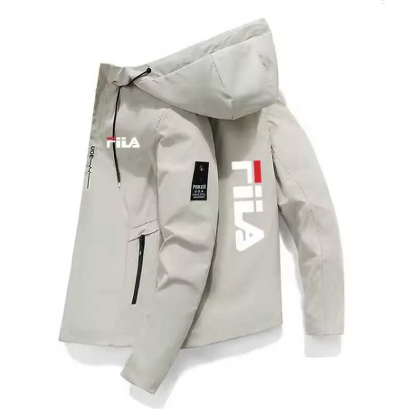 2024 New Spring and Autumn brand mens windproof zipper jacket leisure high quality hooded baseball jacket outdoor sports jacketT251107