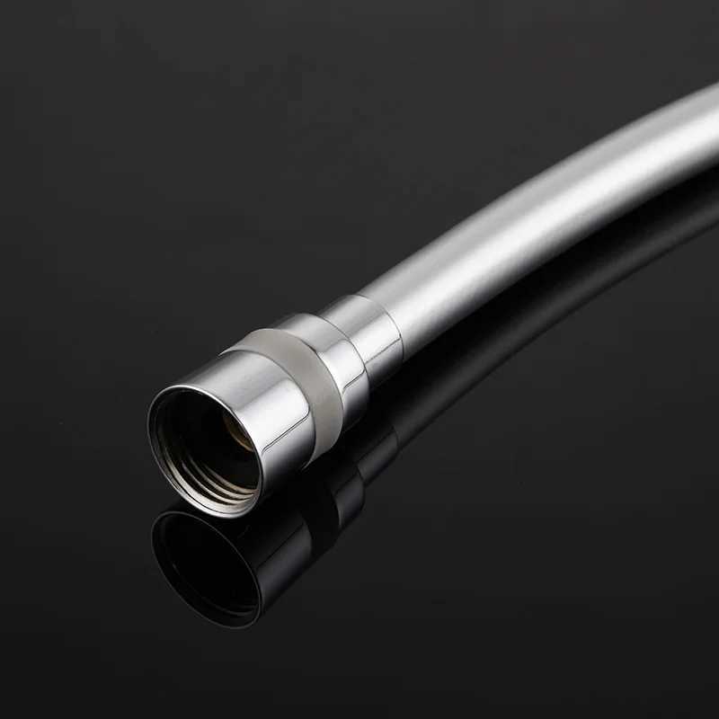 PVC High Pressure Silver Smooth Shower Hose for Bath Handheld ible 360 Rotation Water Y251107