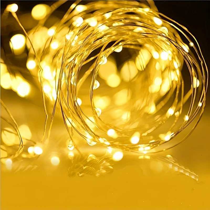 1pcs Solar LED String Lights Waterproof Outdoor Garden Fairy Solar Lights 8 Modes for Street Patio Balcony Tree Decor W251107