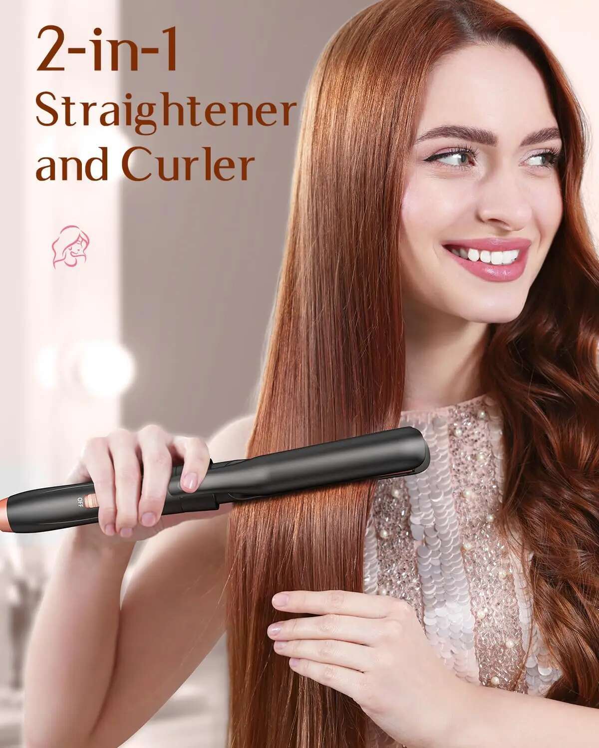 BESTOPE PRO 5 In 1 Iron-Curg Wand Set With Straightener, Barrels Hair Crimper Iron, 3 Ceramic Curg Iro