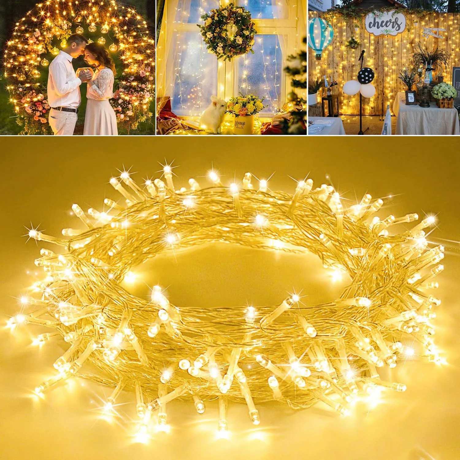 10/20/40/80 LEDs Battery Festoon String Light Fairy Light Valentine Garland for Warm White Bedroom Birthday Wedding Party Decor W251107