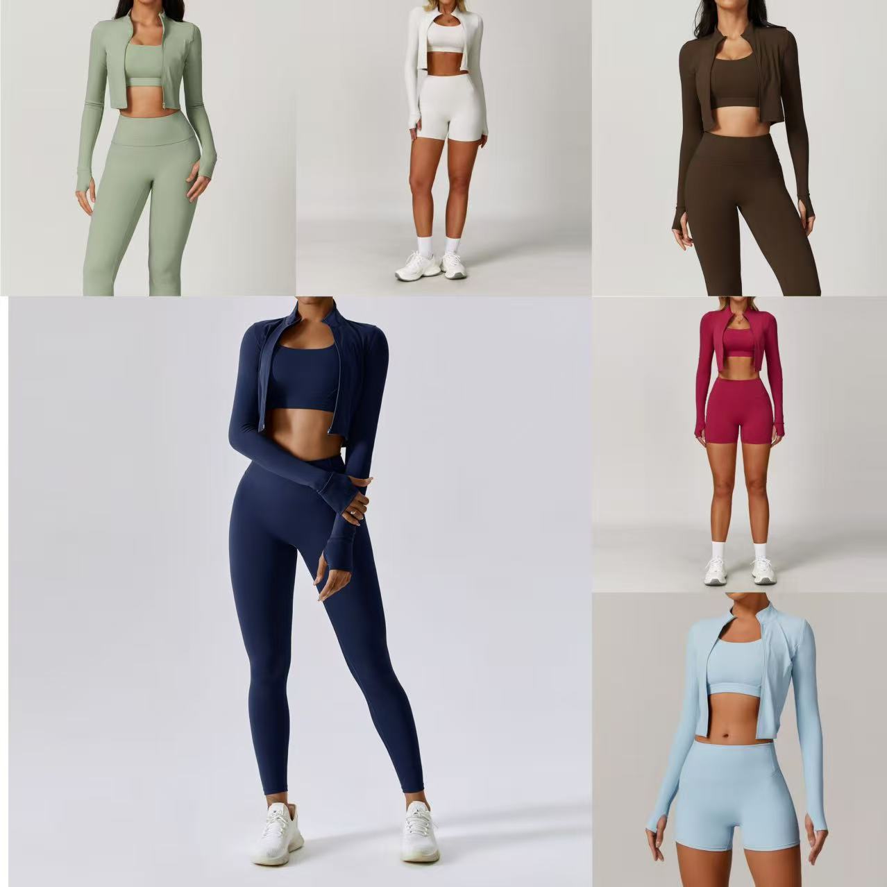 Womens Yoga Outfit Three Pieces Suits Vest+Pants+Jackets Set Exercise Close-Fitting Fitness Wear Running Elastic Workout Tracksuit