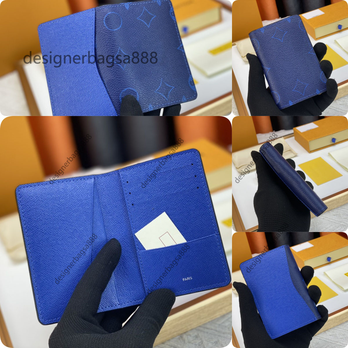 High Quality Multiple Wallet POCKET ORGANIZER leather card holders men wallets money purse flower letters credit short money clutch bags original box