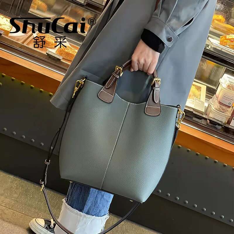 Genuine Leather Women's Designer Bags Single Shoulder Crossbody Ladies Tote Large Bag For Women