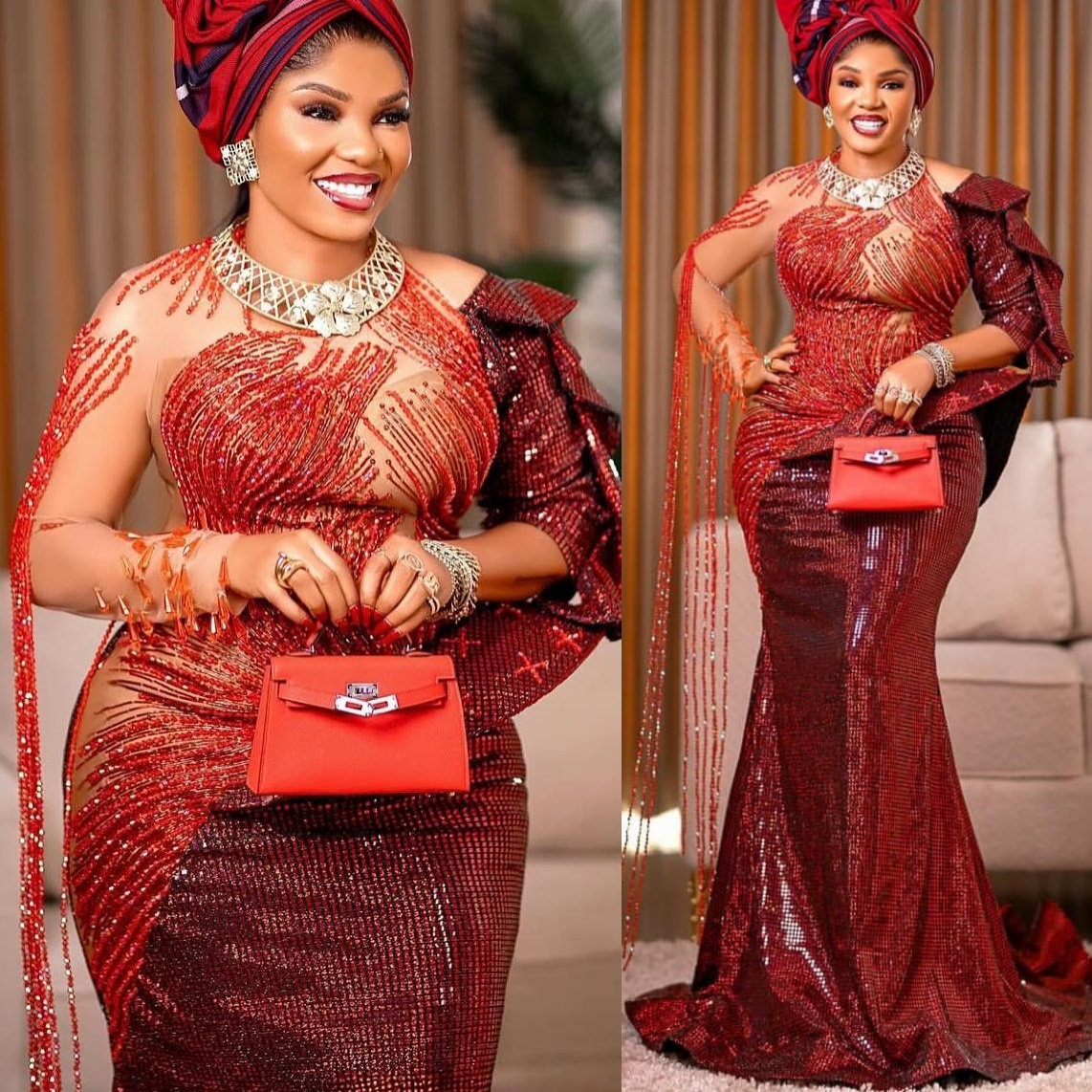 Mermaid Dark Red Prom Dresses 2026 Rhinestons Beadings Sequined Evening Formal Party Second Birthday Engagement Gowns Plus Size Dress For Special Occa