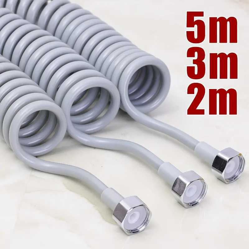 5-2M ible Long Spring Shower Hose Tube Soft Telephone Line Spring Extension Hoses He Bathro Sprayer Pipe Connector Y251107