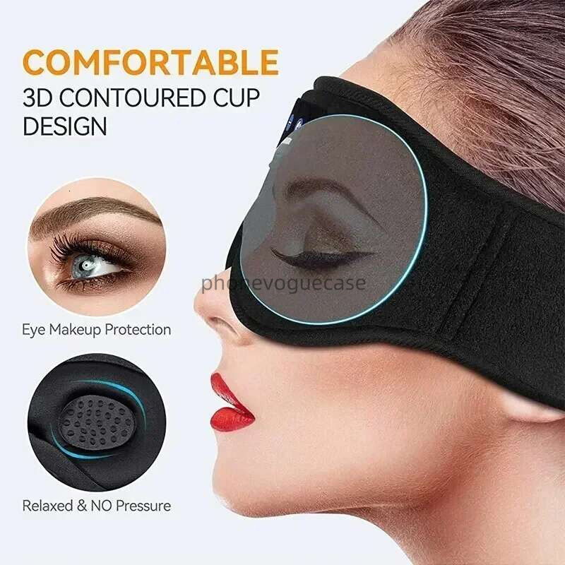 3D Eye Bluetooth Music Play Sleeping With Built-In HD Speaker Mask For Sleep Headphones Wireless Air Travel 5.0