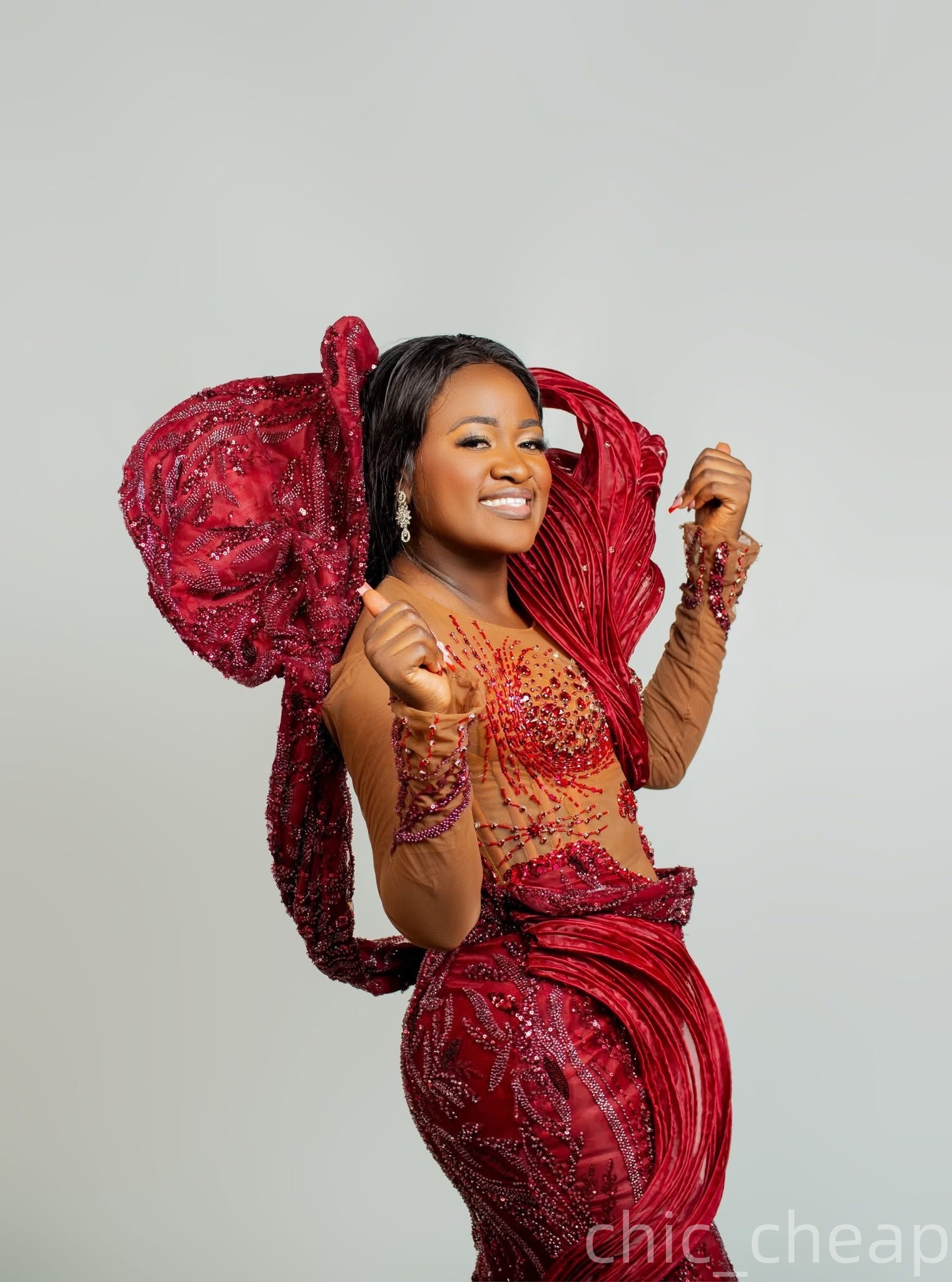 Aso Ebi Dark Red Mermaid Prom Dresses 2026 Stylish Crystals Beaded Evening Formal Party Second Birthday Engagement Gowns Plus Size Dress For Special O