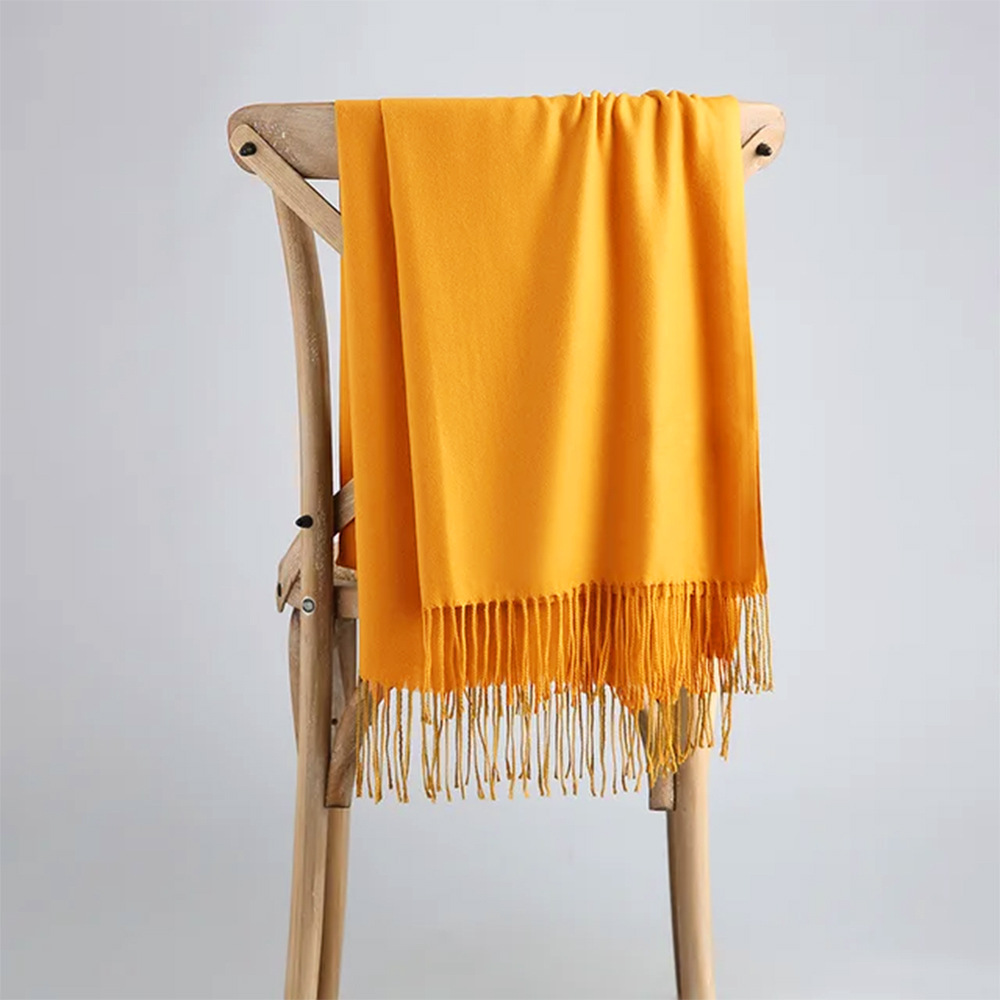 K328 Fashion winter new solid color scarf imitation cashmere scarf Korean version versatile gift men and women shawl annual meeting wholesale