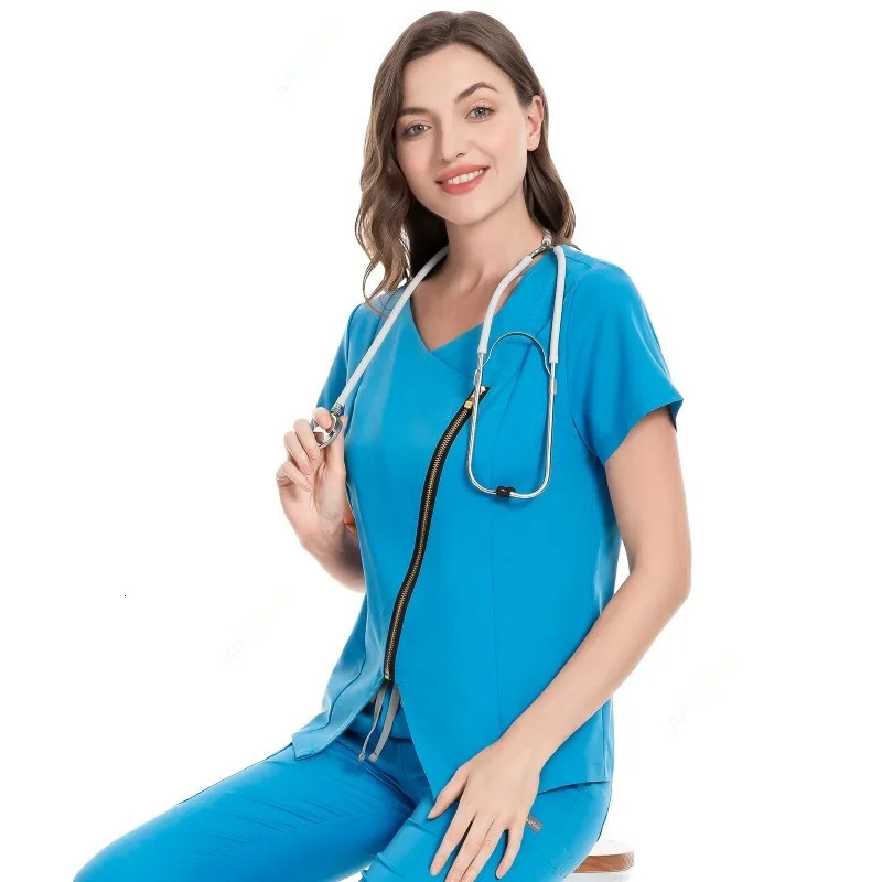 Uniforms Woman Scrub Set Nurse Beauty Salon Workwear Clinical Scrubs Top Pants Spa Doctor Nursing Clinical Suit 250402
