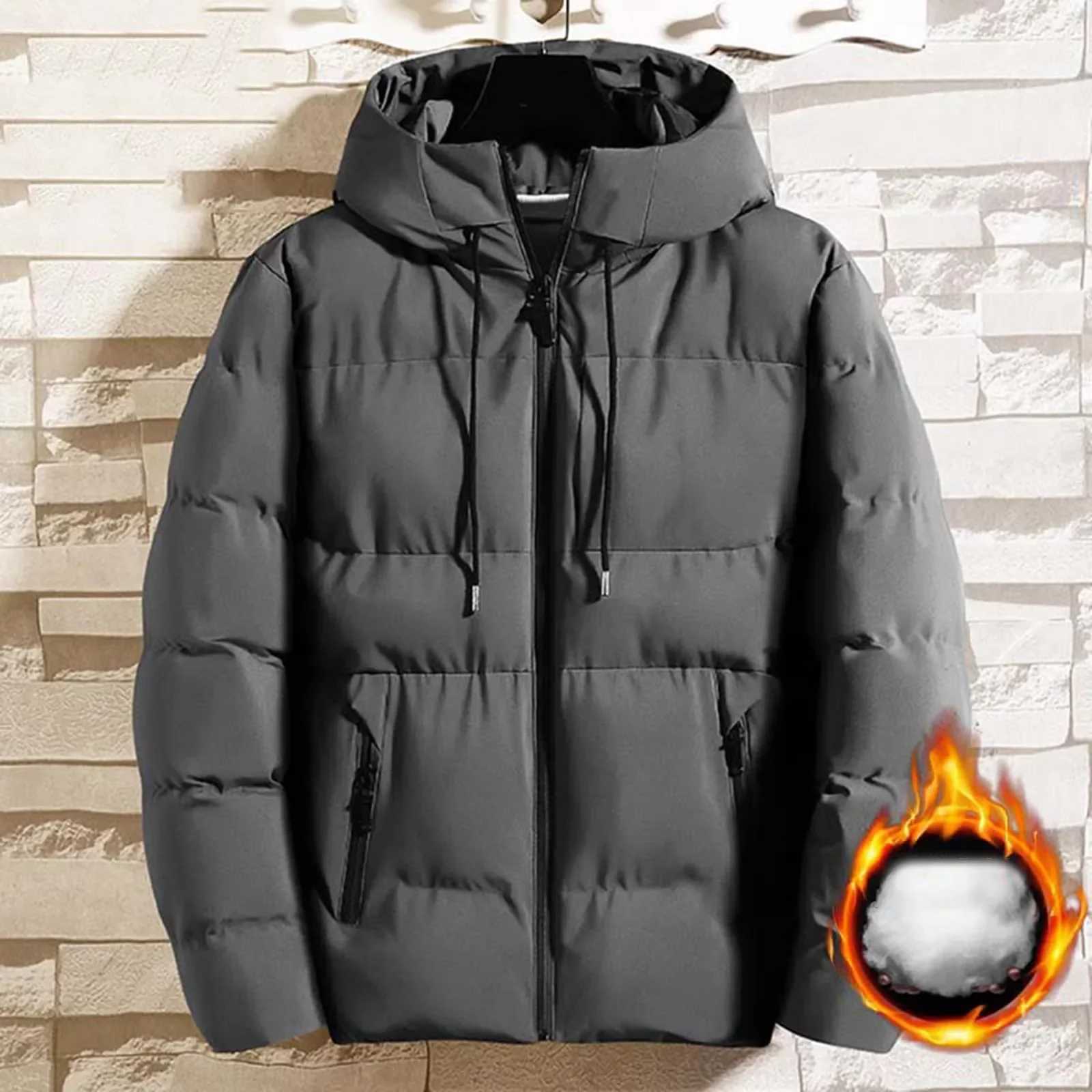 MenS Autumn Winter New Jacket Thick Down Cotton Jacket Warm Cotton Jacket Top Korean Thickened Down Cotton-Padded CoatT251107