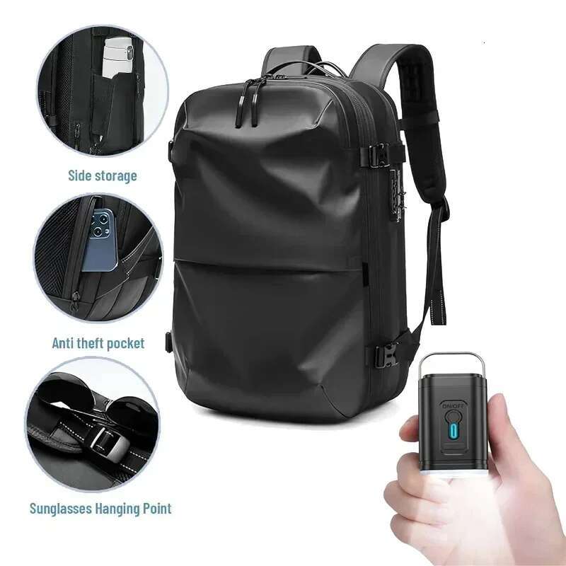 Vacuum Compression Travel Backpack For Men 17In Waterproof Multifinonal Notebook Backpacks Anti Theft Back Bags High Quality New