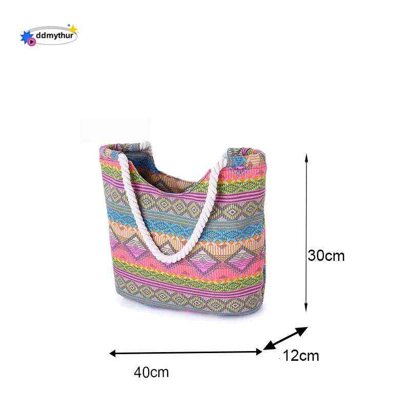 Casual Summer Beach Women Bag, Hot Sale High Quality Canvas Handbags, Fashion Shoulder Lunch Bag ddmythur