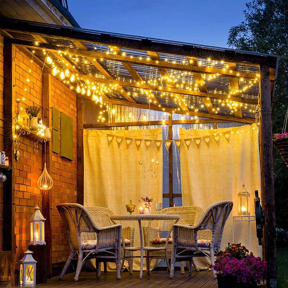 50M Icicle LED Fairy String Lights IP65 Waterproof Outdoor Connectable Christmas Decoration for Home Party Wedding Decoration W251107