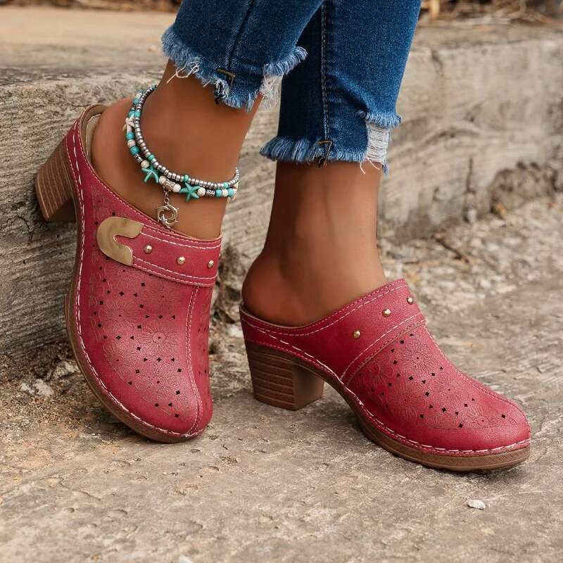 Shoes 2024 Sgbacks Women's High Heels Fashion Metal Decoration Dress Pumps New Plus Size Solid Slippers Women