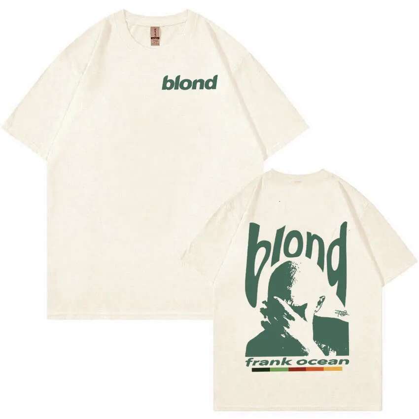 Rapper Frank Retro Graphic T Shirt Men's Hip Hop Ocean Album Clothing T-Shirts Y2k Unisex Blond Fashion Oversized Cotton T-Shirt