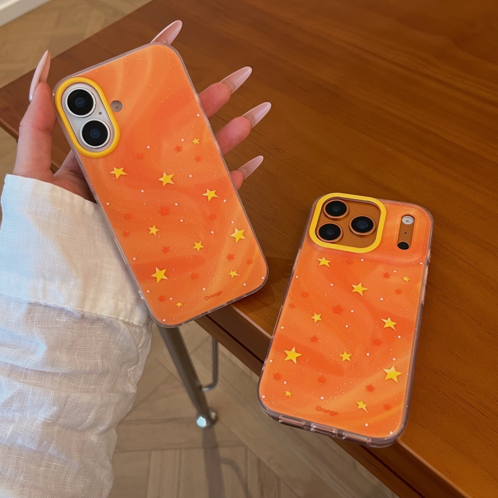 Rendered Star Cartoon Phone Case Compatible with iPhone 17Pro Max Simple Protection iPhone 16/15 Pro Personalized