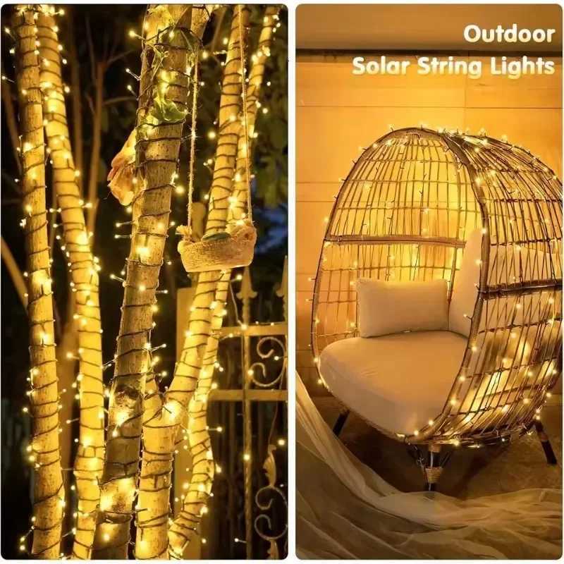 Solar String Lights Led Outdoor Solar Christmas Lights with 8 Modes Twinkle Fairy Lights for Garden Weddin Christmas Decoration W251107