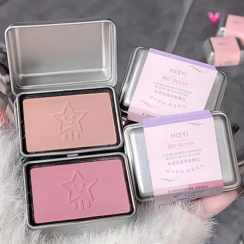 Powder blusher 4 available colors peach matte powder in metallic tin durable color and contour enhancer no fly 250325