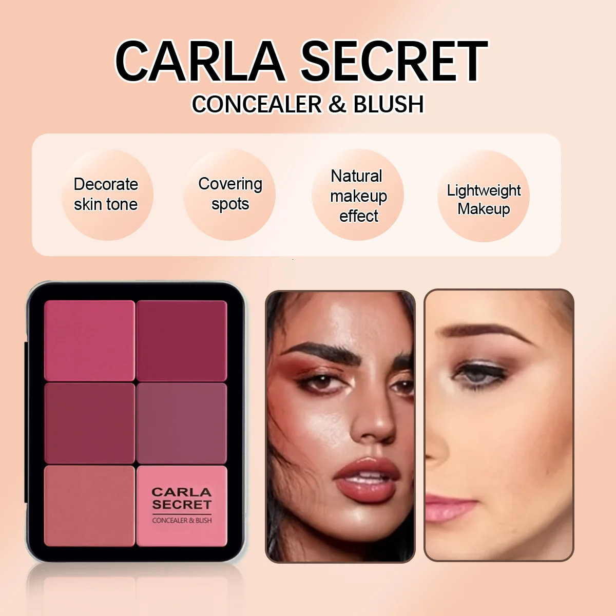 12 Color Gradient and powder blusher Palette Matte Highlight Outline Makeup 250325