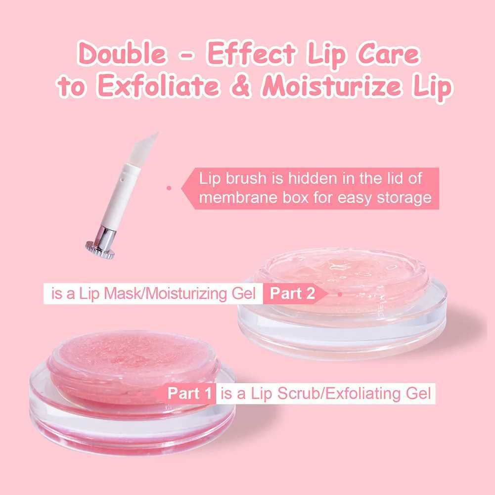 Double effect 2-in-1 lipstick moisturizing whitening moisturizing nourishing gel lipstick sleep facial mask W250407