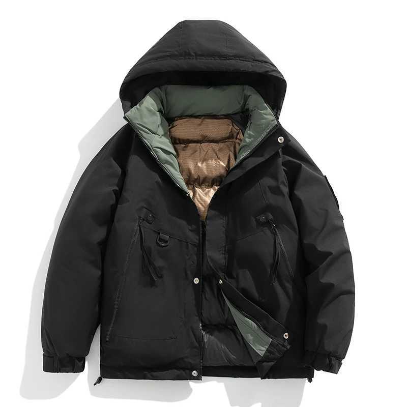 Winter Loose Fashion Parkas Man Solid Color Outdoors Keep Warm Jackets New Leisure Thickening Charge Clothes Man CoatsT251107