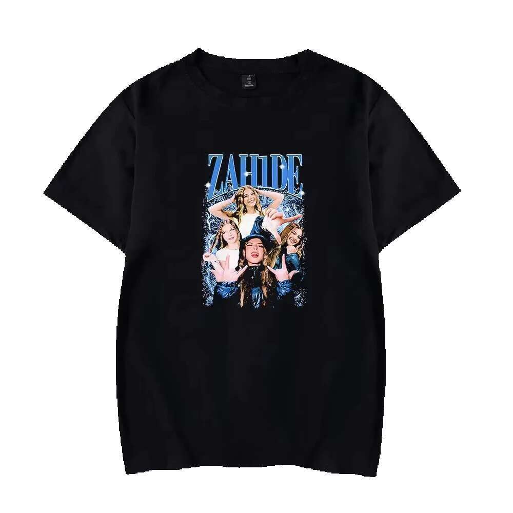Zahide short sleeved Merch men's and women's round neck fashionable T-shirt unisex top