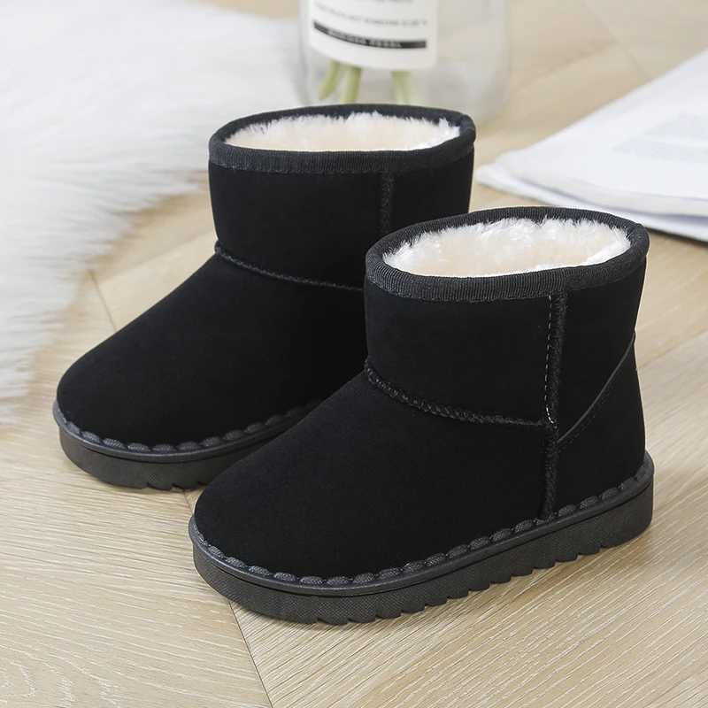 Children Snow Boots for Boys Girls Little Toddler Kids Thermal Boots Ankle Warm Classic Suede Flock Fabric Fashion Autumn Winter L251107