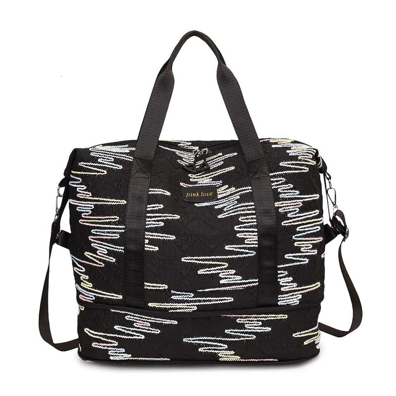 Fashion Handbag Lightweight Durable Large Capacity Nylon Women Men Versatile Travel Tote Weekend Bag Duffle