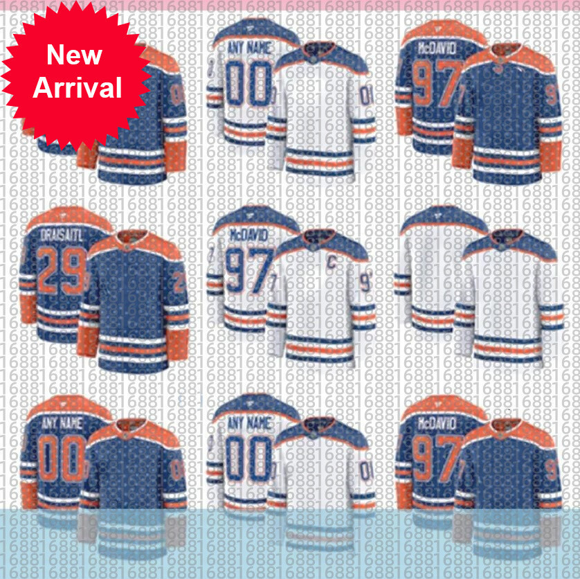 Connors McDavid Edmonton Oiler Hockey Jerseys Mattias Janmark Adam Henrique Brett Kulak Brown Corey Perry Vasily Podkolzin Viktor Arvidsson Troy Stecher MEN