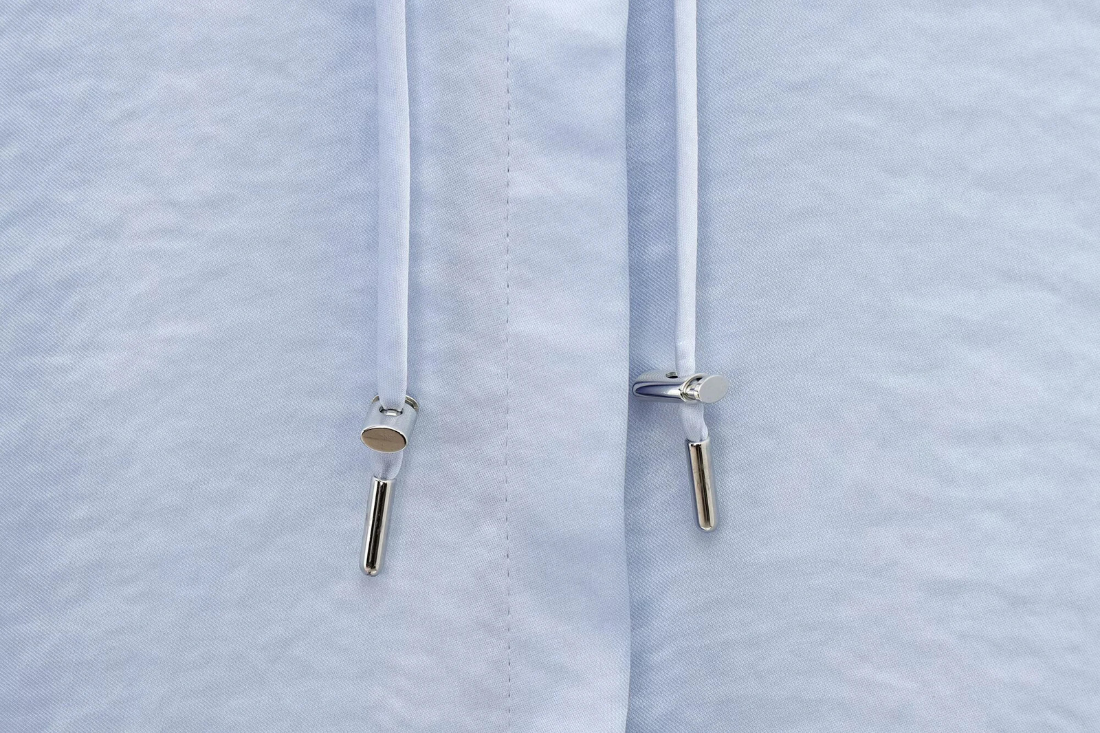 European and American Spring Womens Casual Style Simple Long Sleeve Hooded Silk Texture Shirt 250407